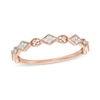 Thumbnail Image 1 of 0.065 CT. T.W. Kite Multi-Diamond Vintage-Style Stackable Band in 10K Rose Gold