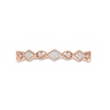 Thumbnail Image 4 of 0.065 CT. T.W. Kite Multi-Diamond Vintage-Style Stackable Band in 10K Rose Gold