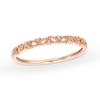 Diamond Accent Vine Vintage-Style Band in 10K Rose Gold