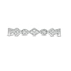 Thumbnail Image 3 of 0.065 CT. T.W. Kite Multi-Diamond Vintage-Style Stackable Band in 10K White Gold