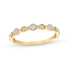 Thumbnail Image 1 of 0.065 CT. T.W. Kite Multi-Diamond Vintage-Style Stackable Band in 10K Gold