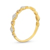 Thumbnail Image 3 of 0.065 CT. T.W. Kite Multi-Diamond Vintage-Style Stackable Band in 10K Gold