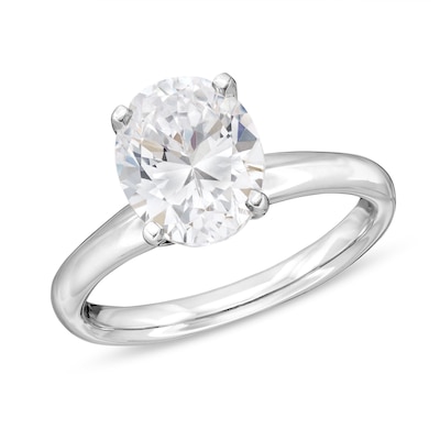 2.00 CT. Oval Certified Lab-Created Diamond Solitaire Engagement Ring in 14K Gold (F/VS2