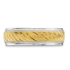 Thumbnail Image 3 of Men's Diamond-Cut 6.0mm Band in 10K Two-Tone Gold - Size 10