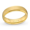 Men's 6.0mm Bevel Edge Satin Finish Band in 18K Gold - Size 10