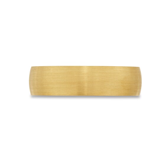 Men's 6.0mm Satin Finish Band in 18K Gold - Size 10