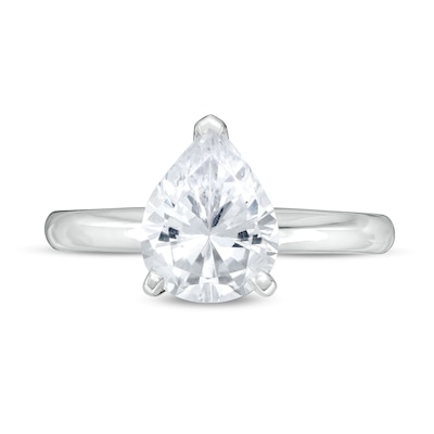 2.00 CT. Pear-Shaped Certified Lab-Created Diamond Solitaire Engagement Ring in 14K White Gold (F/VS2)