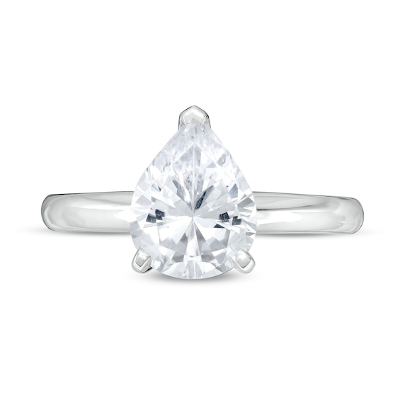 2.00 CT. Pear-Shaped Certified Lab-Created Diamond Solitaire Engagement Ring in 14K White Gold (F/VS2)