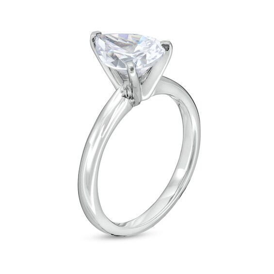 2.00 CT. Pear-Shaped Certified Lab-Created Diamond Solitaire Engagement Ring in 14K White Gold (F/VS2)