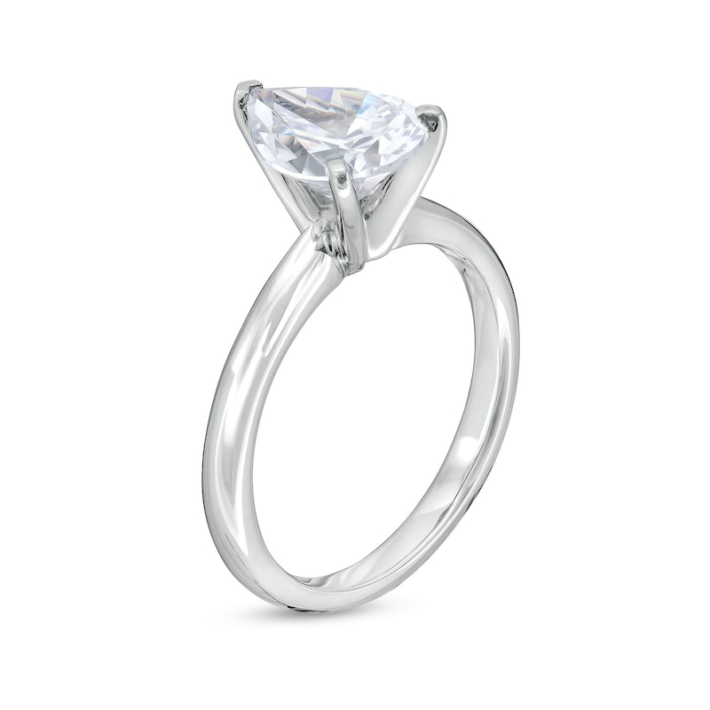 2.00 CT. Pear-Shaped Certified Lab-Created Diamond Solitaire Engagement Ring in 14K White Gold (F/VS2)|Peoples Jewellers