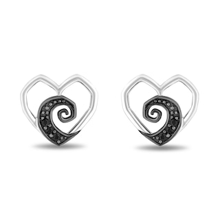 Disney Treasures The Nightmare Before Christmas Diamond Spiral Hill Pendant and Stud Earrings Set in Sterling Silver