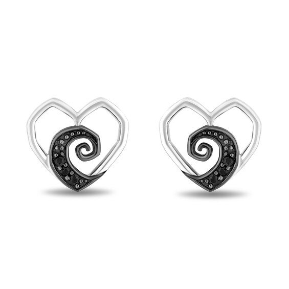 Disney Treasures The Nightmare Before Christmas Diamond Spiral Hill Pendant and Stud Earrings Set in Sterling Silver