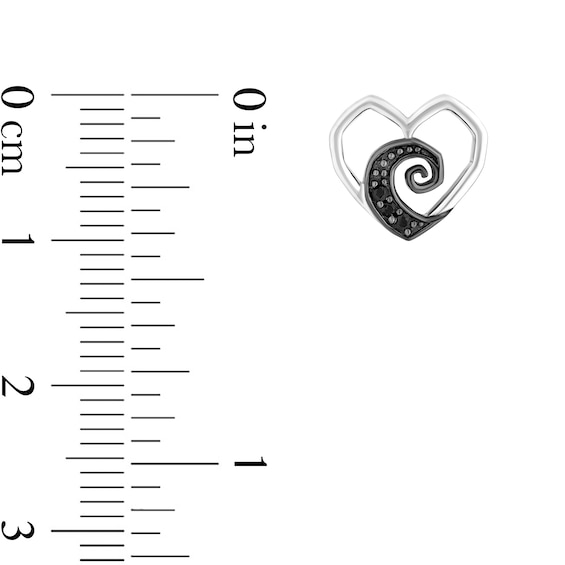 Disney Treasures The Nightmare Before Christmas Diamond Spiral Hill Pendant and Stud Earrings Set in Sterling Silver