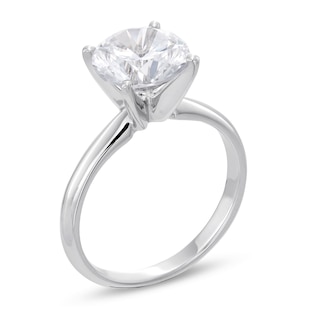 CT. Certified Lab-Created Diamond Solitaire Engagement Ring in 14K White Gold (F/SI2