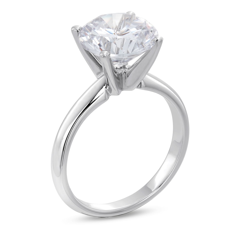 4 CT. Certified Lab-Created Diamond Solitaire Engagement Ring in 14K White Gold (F/SI2)|Peoples Jewellers