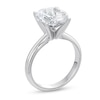 Thumbnail Image 2 of 4 CT. Oval Certified Lab-Created Diamond Solitaire Engagement Ring in 14K White Gold (F/SI2)