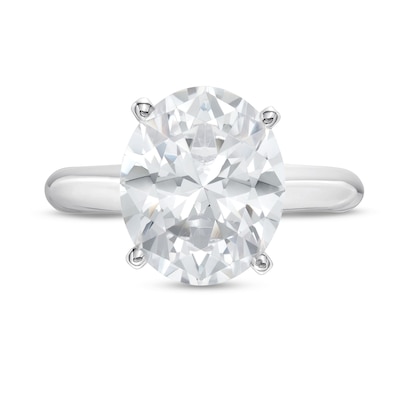 CT. Oval Certified Lab-Created Diamond Solitaire Engagement Ring in 14K White Gold (F/SI2