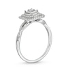 0.25 CT. T.W. Princess-Cut Diamond Miracle Cushion Frame Vintage-Style Engagement Ring in 10K Gold