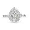 Thumbnail Image 3 of 0.25 CT. T.W. Diamond Miracle Teardrop Frame Vintage-Style Engagement Ring in 10K White Gold
