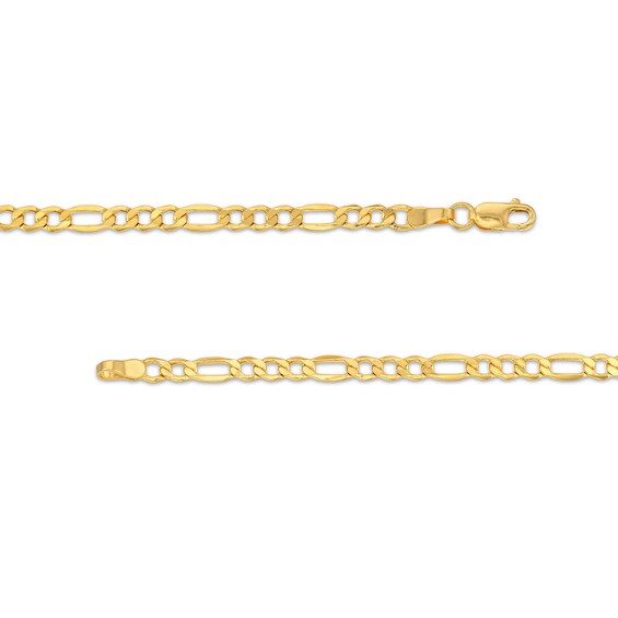 2.8mm Figaro Chain Necklace and Bracelet Set in Hollow 10K Gold