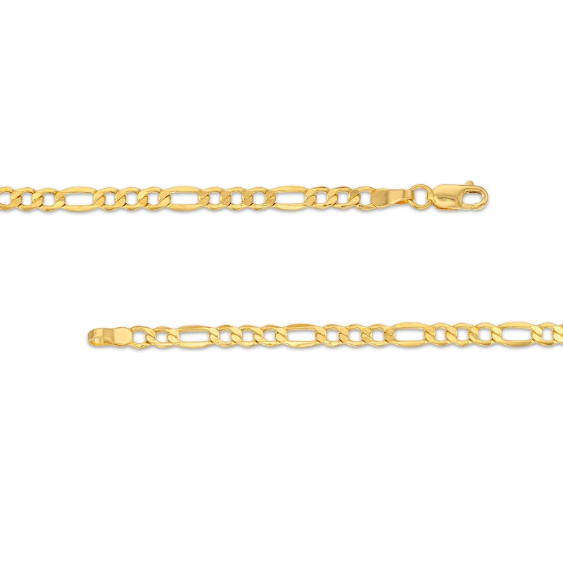 2.8mm Figaro Chain Necklace and Bracelet Set in Hollow 10K Gold