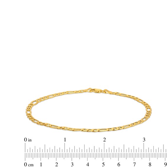 2.8mm Figaro Chain Necklace and Bracelet Set in Hollow 10K Gold