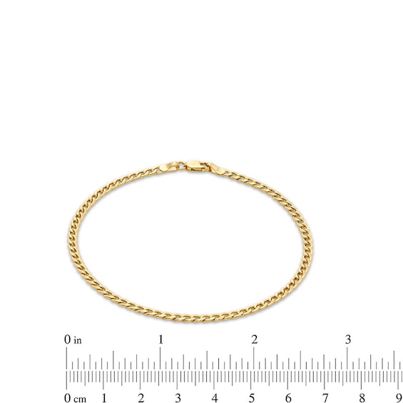 2.8mm Curb Chain Necklace and Bracelet Set in Hollow 10K Gold