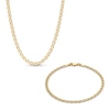 Thumbnail Image 0 of 3.3mm Mariner Chain Necklace and Bracelet Set in Hollow 10K Gold