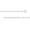 Saturn Chain, Paper Clip Chain and Curb Chain Bracelet Set in Solid Sterling Silver  - 7.5"