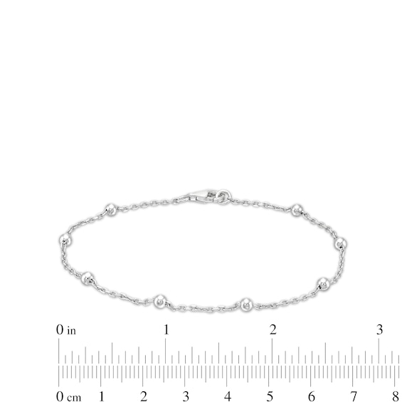 Saturn Chain, Paper Clip Chain and Curb Chain Bracelet Set in Solid Sterling Silver  - 7.5"