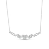 0.50 CT. T.W. Multi-Diamond Cascading Necklace in Sterling Silver - 17"