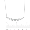 0.50 CT. T.W. Multi-Diamond Cascading Necklace in Sterling Silver - 17"