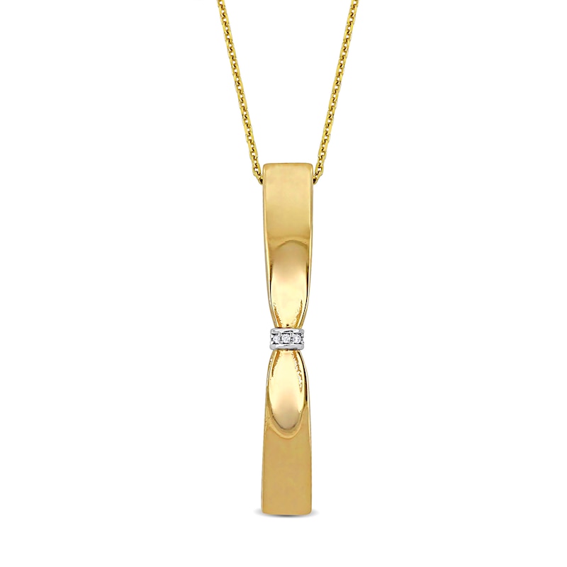 Eternally Bonded Diamond Accent Collar Tie Bar Pendant in 14K Gold|Peoples Jewellers