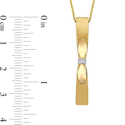 Eternally Bonded Diamond Accent Collar Tie Bar Pendant in 14K Gold