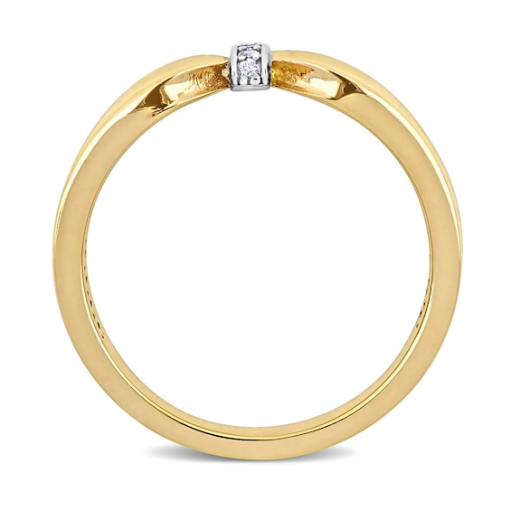 Eternally Bonded Diamond Accent Collar Tie Ring in 14K Gold