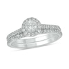 Thumbnail Image 0 of 0.71 CT. T.W. Diamond Frame Hidden Infinity Bridal Set in 10K White Gold