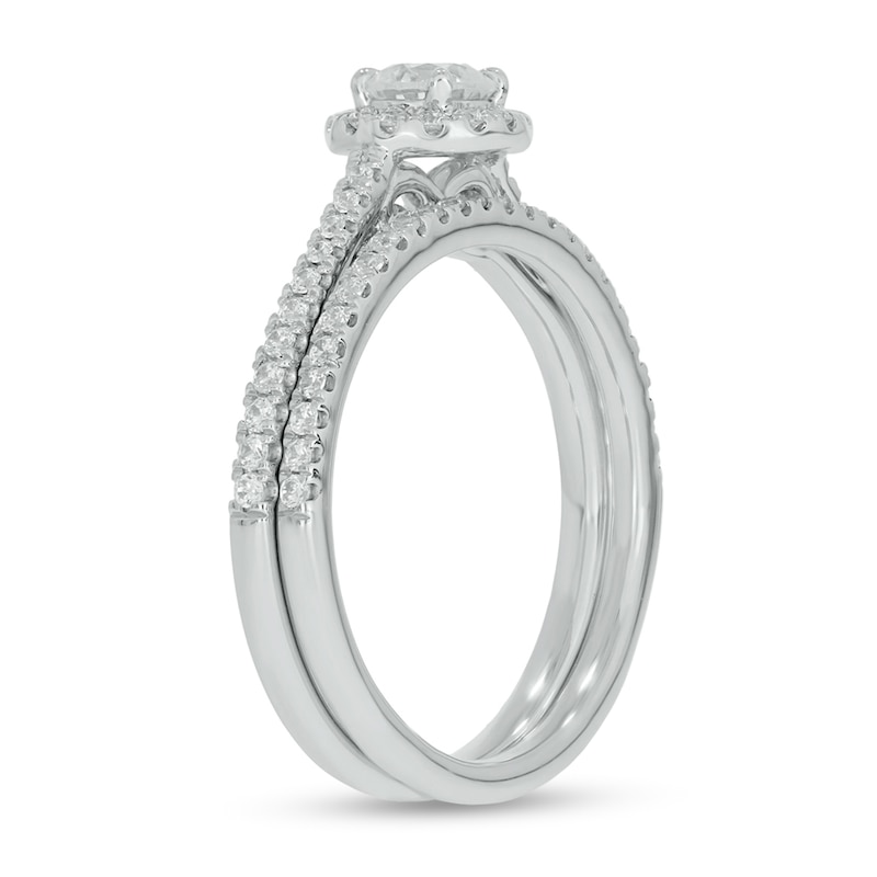 0.71 CT. T.W. Diamond Frame Hidden Infinity Bridal Set in 10K White Gold|Peoples Jewellers