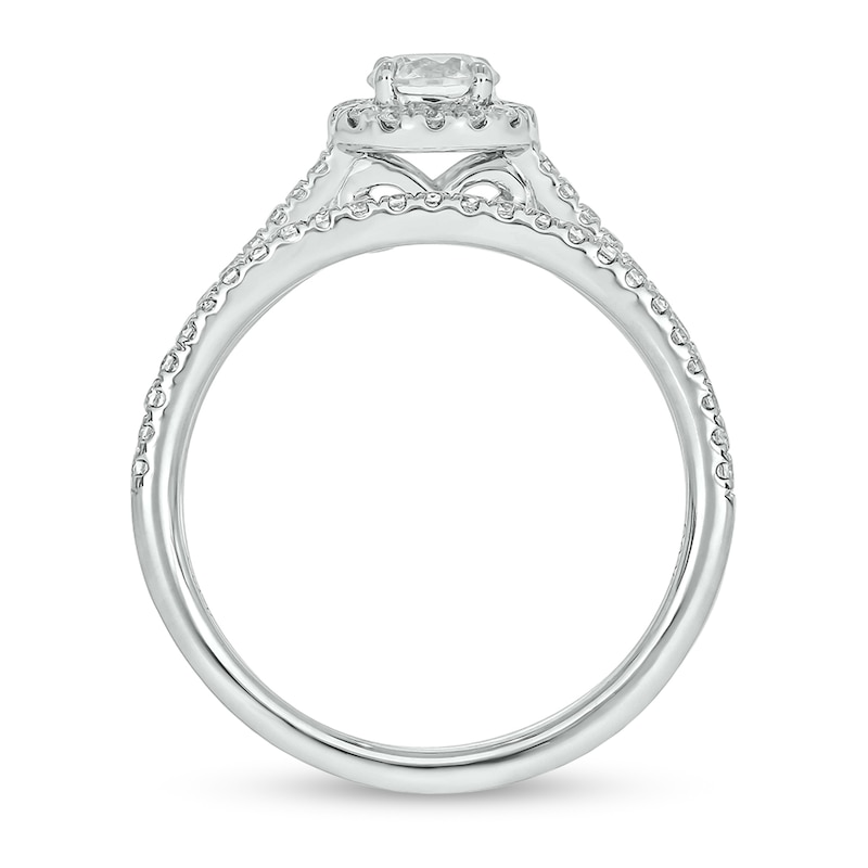 0.71 CT. T.W. Diamond Frame Hidden Infinity Bridal Set in 10K White Gold|Peoples Jewellers