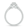 0.71 CT. T.W. Diamond Frame Hidden Infinity Bridal Set in 10K White Gold