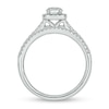 Thumbnail Image 2 of 0.73 CT. T.W. Diamond Cushion Frame Hidden Infinity Bridal Set in 10K White Gold