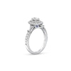 Thumbnail Image 3 of Vera Wang Love Collection 0.69 CT. T.W. Oval Diamond Double Frame Engagement Ring in 14K White Gold (I/SI2)