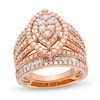 Thumbnail Image 0 of 1.69 CT. T.W. Marquise Multi-Diamond Vintage-Style Bridal Set in 10K Rose Gold