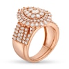 Thumbnail Image 2 of 2.23 CT. T.W. Pear Multi-Diamond Scallop Teardrop Frame Bridal Set in 10K Rose Gold