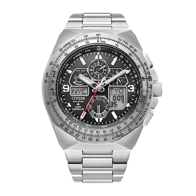 Men's Citizen Eco-Drive® Promaster Caliber U680 Air Skyhawk Chronograph Watch with Black Dial (Model: JY8120-58E)