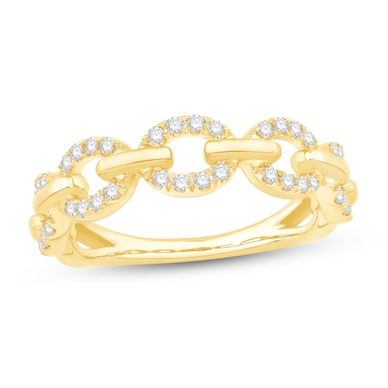 0.23 CT. T.W. Diamond Chain Link Band in 10K Gold