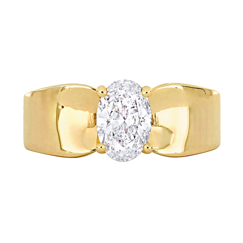 Eternally Bonded 1.00 CT. Oval Diamond Solitaire Engagement Ring in 14K Gold (H/SI2)