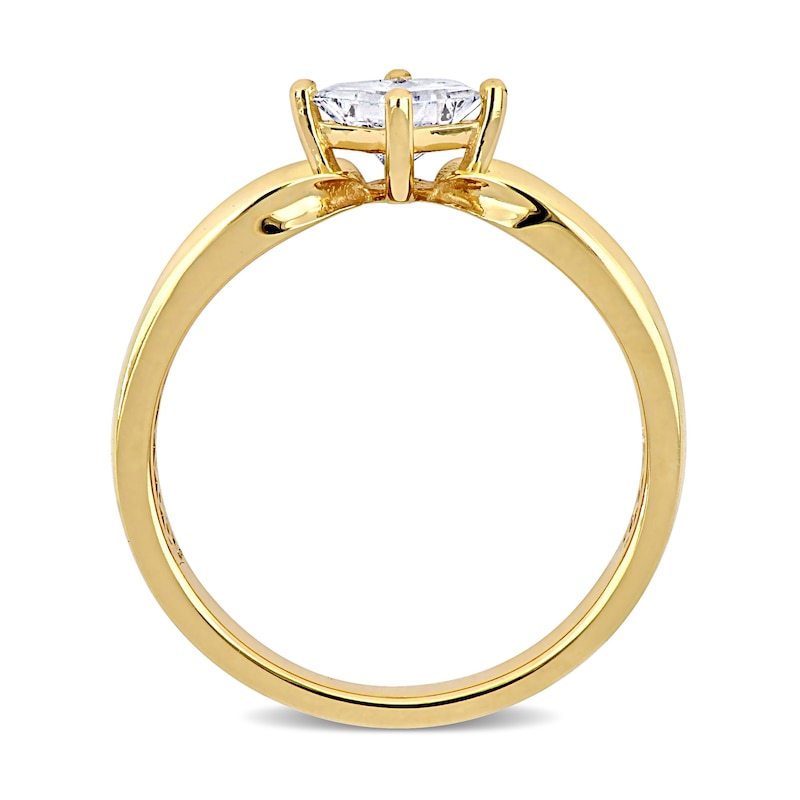 Eternally Bonded CT. Princess-Cut Diamond Tilted Solitaire Engagement Ring in 14K Gold (H/SI2)|Peoples Jewellers