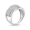 0.95 CT. T.W. Diamond Triple Row Overlay Band in 10K Gold