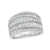 Thumbnail Image 0 of 1.95 CT. T.W. Diamond Layered Overlay Multi-Row Band in 10K White Gold