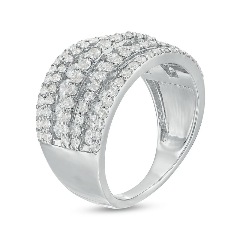 1.95 CT. T.W. Diamond Layered Overlay Multi-Row Band in 10K Gold|Peoples Jewellers